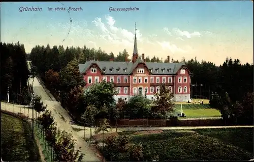 Ak Grünhain Beierfeld im Erzgebirge Sachsen, Genesungsheim