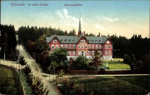 Ak Grünhain Beierfeld im Erzgebirge Sachsen, Genesungsheim