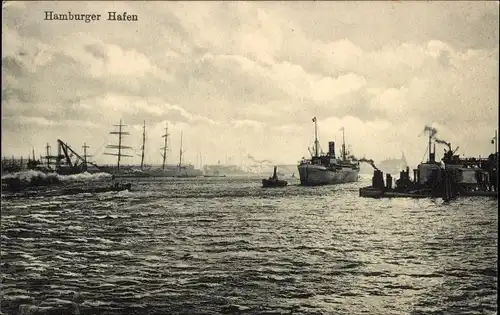 Ak Hamburg, Hafen, Schiffe