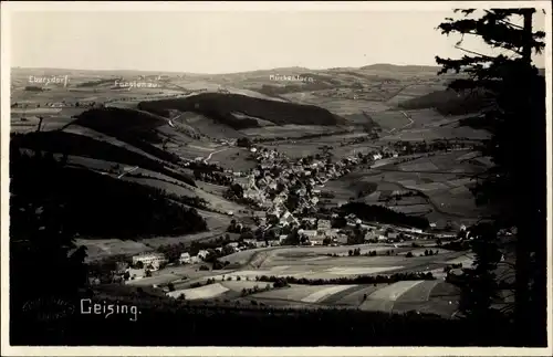 Foto Ak Geising Altenberg Erzgebirge, Gesamtansicht, Mückenturm, Fürstenau