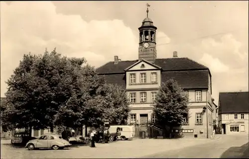 Ak Bad Düben an der Mulde, Rathaus, Autos