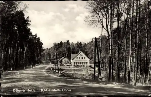 Ak Kemberg Dübener Heide, HO Gaststätte Oppin, Waldstraße