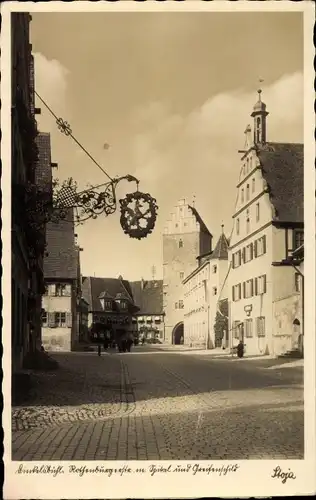 Ak Dinkelsbühl in Mittelfranken, Rothenburgstraße, Spital, Greifenschild