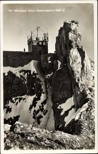 Ak Grainau in Oberbayern, Münchner Haus, Observatorium