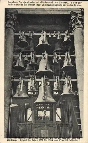 Ak Potsdam in Brandenburg, Garnisonkirche mit Glockenwerk