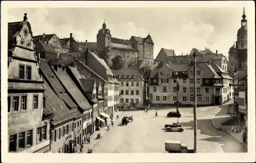 Ak Colditz in Sachsen, Markt und Schloss