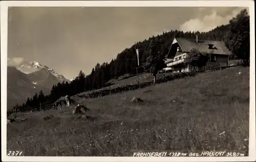 Ak Tirol, Gasthof Frohneben gegen Habicht