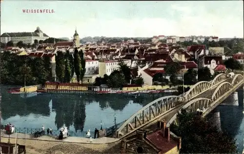 Ak Weißenfels im Burgenlandkreis, Panorama, Brücke