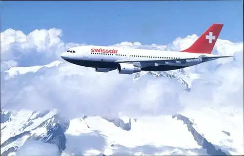 Ak Passagierflugzeug Swissair, Airbus A310 322 Intercontinental