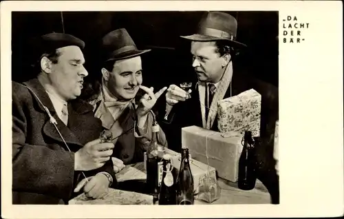 Ak Schauspieler Gustav Müller, Heinz Quermann, Gerhard Wollner, Da lacht der Bär