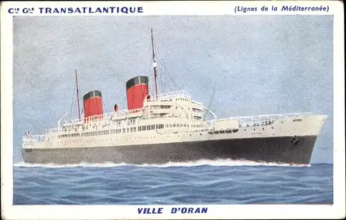 Ak Dampfschiff Ville d'Oran, CGT