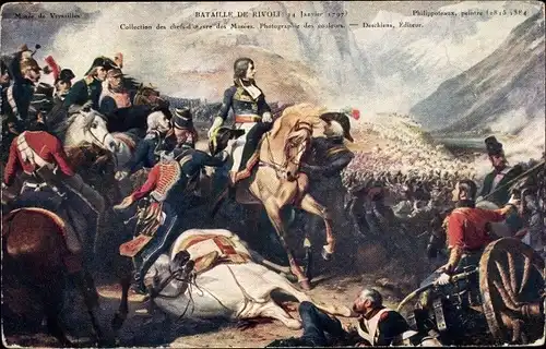 Künstler Ak Philippoteaux, Bataille de Rivoli 1797, Napoleon