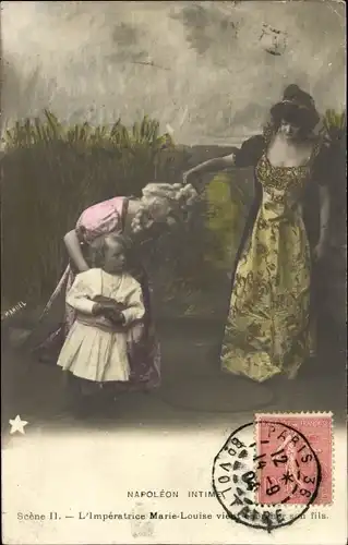 Ak Napoleon Intime, L'Imperatrice Marie Louise vient chercher son fils