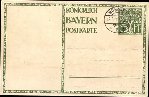 Ganzsachen Künstler Ak Diez, M., Prinzregent Luitpold von Bayern, 1821 bis 1911, Kutsche