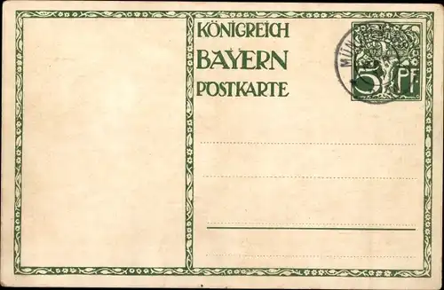 Ganzsachen Künstler Ak Diez, M., Prinzregent Luitpold von Bayern, 1821 bis 1911, Kutsche