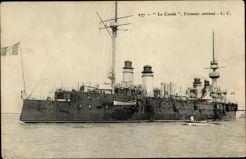 Ak Französisches Kriegsschiff, Le Condé, Croiseur cuirassé