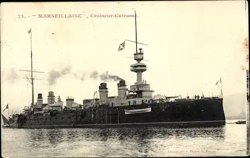 Ak Französisches Kriegsschiff, Marseillaise, Croiseur cuirassé