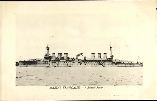 Ak Französisches Kriegsschiff, Ernest Renan, Marine Militaire Francaise