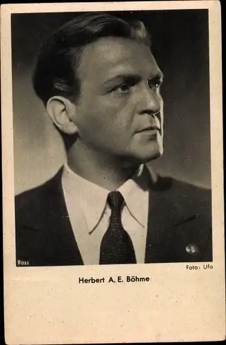 Ak Schauspieler Herbert A. E. Böhme, Portrait, Ross Verlag
