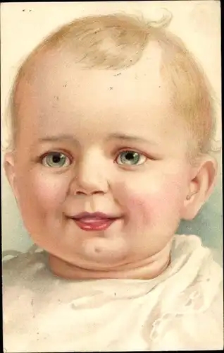 Ak Kleines blondes Baby, Kind, Lächeln, Kinderportrait