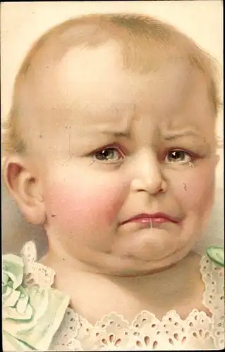 Ak Weinendes Kleinkind, Träne, Kinderportrait