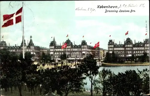 Ak København Kopenhagen Dänemark, Dronning Louises Bro.