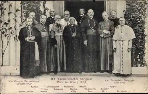 Ak Köln am Rhein, XX Eucharistischer Kongress 1909, Geistliche