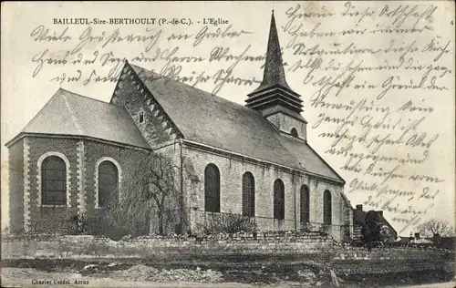 Ak Bailleul Sire Berthoult Pas de Calais, L'Église