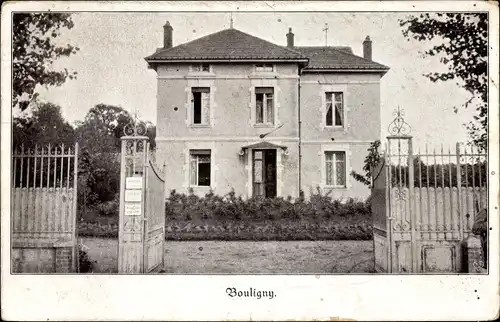 Ak Bouligny Meuse, Herrenhaus, Ansicht der Villa, Einfahrtstor