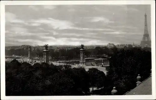 Ak Paris, Pont Alexandre III., Vue Générale