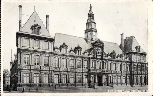 Ak Reims Marne, L'Hôtel de Ville