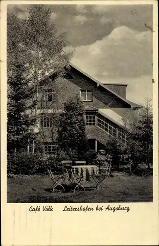 Ak Leitershofen Stadtbergen in Schwaben, Cafe Völk