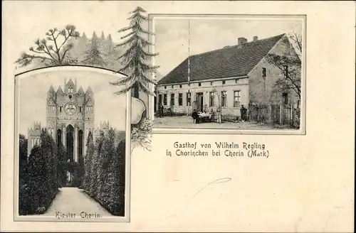 Ak Chorinchen Chorin im Kreis Barnim, Gasthof von Wilhelm Regling, Kloster