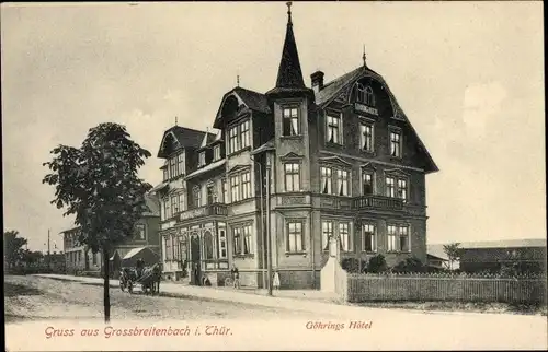 Ak Großbreitenbach im Ilm Kreis Thüringen, Göhrings Hotel