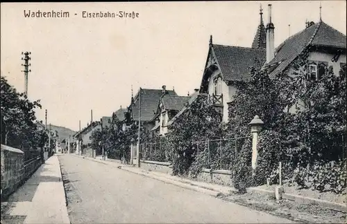 Ak Wachenheim Rheinland Pfalz, Eisenbahnstraße