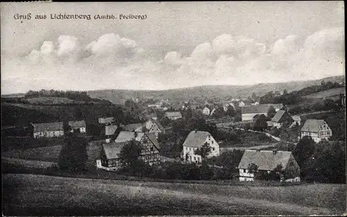 Ak Lichtenberg im Erzgebirge, Totalansicht der Ortschaft
