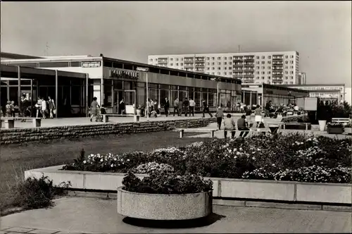 Ak Neustadt Halle an der Saale, Wohnkomplex, Plattenbauten, Kaufhalle Gastronom