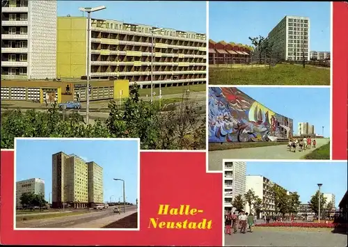 Ak Neustadt Halle an der Saale, Hochhäuser, Plattenbauten