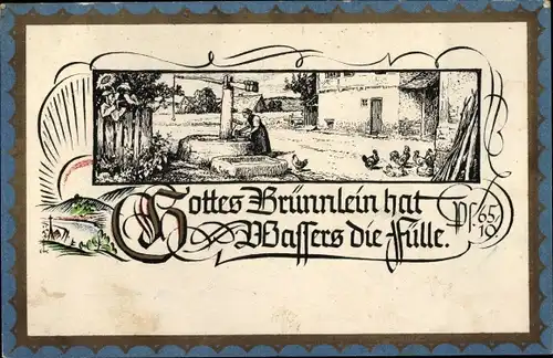 Ak Landpoststempel Aasbüttel über Hanerau Hademarschen Holstein, Psalm 65 10