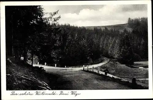 Ak Landpoststempel Mittelhattert über Hachenburg Westerwald, Landschaft