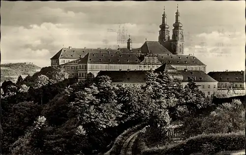 Ak Landpoststempel Banz Schloss Banz, Kloster mit Staffelberg