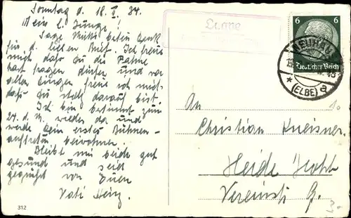 Ak Landpoststempel Laave Neuhaus Elbe Land, Schwan