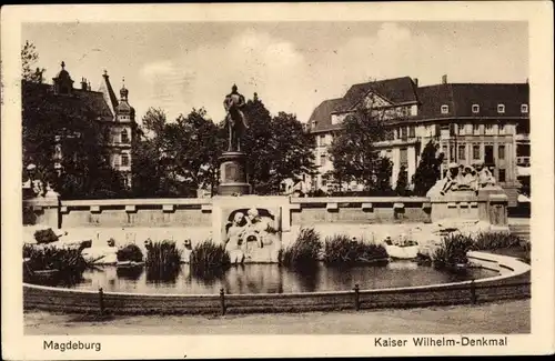 Ak Magdeburg an der Elbe, Kaiser Wilhelm-Denkmal