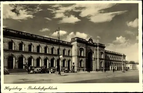 Ak Magdeburg an der Elbe, Bahnhof