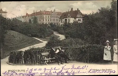 Ak Magdeburg, Königin-Luise-Garten