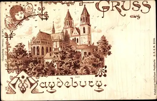 Litho Magdeburg, Dom, Holzbrandimitat