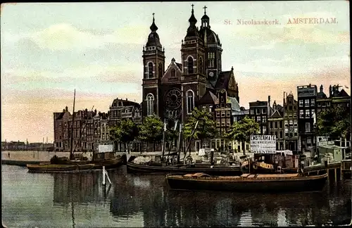 Ak Amsterdam Nordholland Niederlande, St. Nicolaaskerk