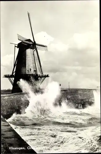 Ak Vlissingen Zeeland Niederlande, Oranjemolen