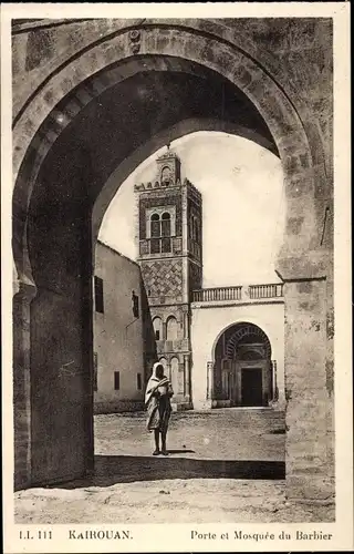 Ak Kairouan Tunesien, Porte et Mosquee du Barbier