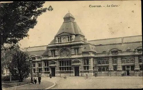 Ak Tournai Wallonien Hennegau, La Gare